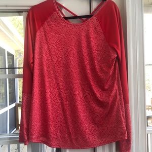 Columbia long sleeve top. Crisscross back.